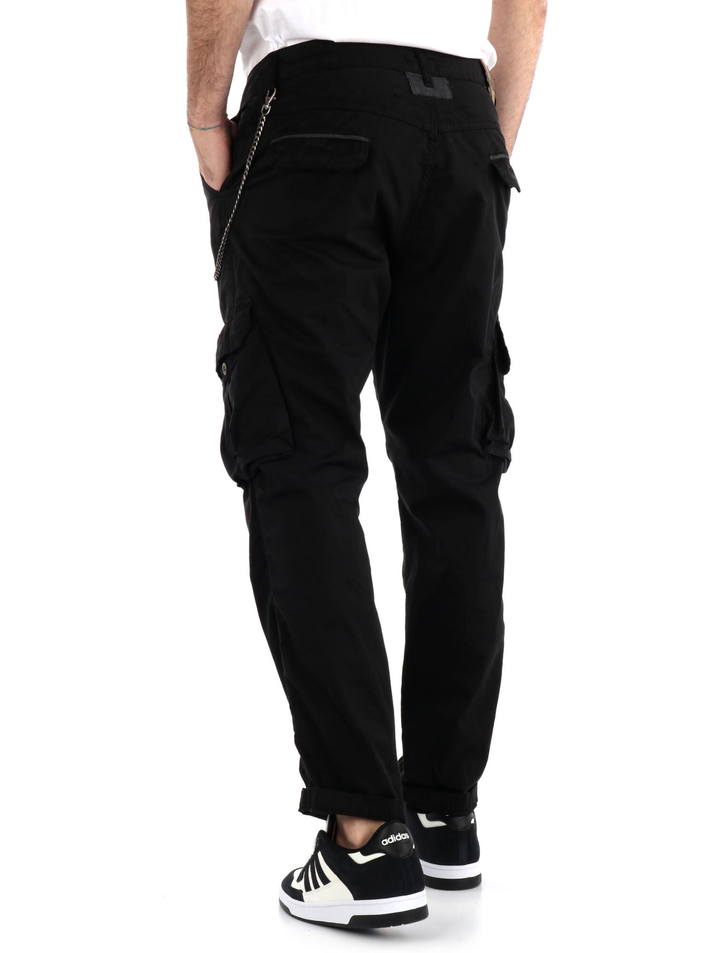 PANTALONE CARGO LOOSE FIT FB UOMO NERO