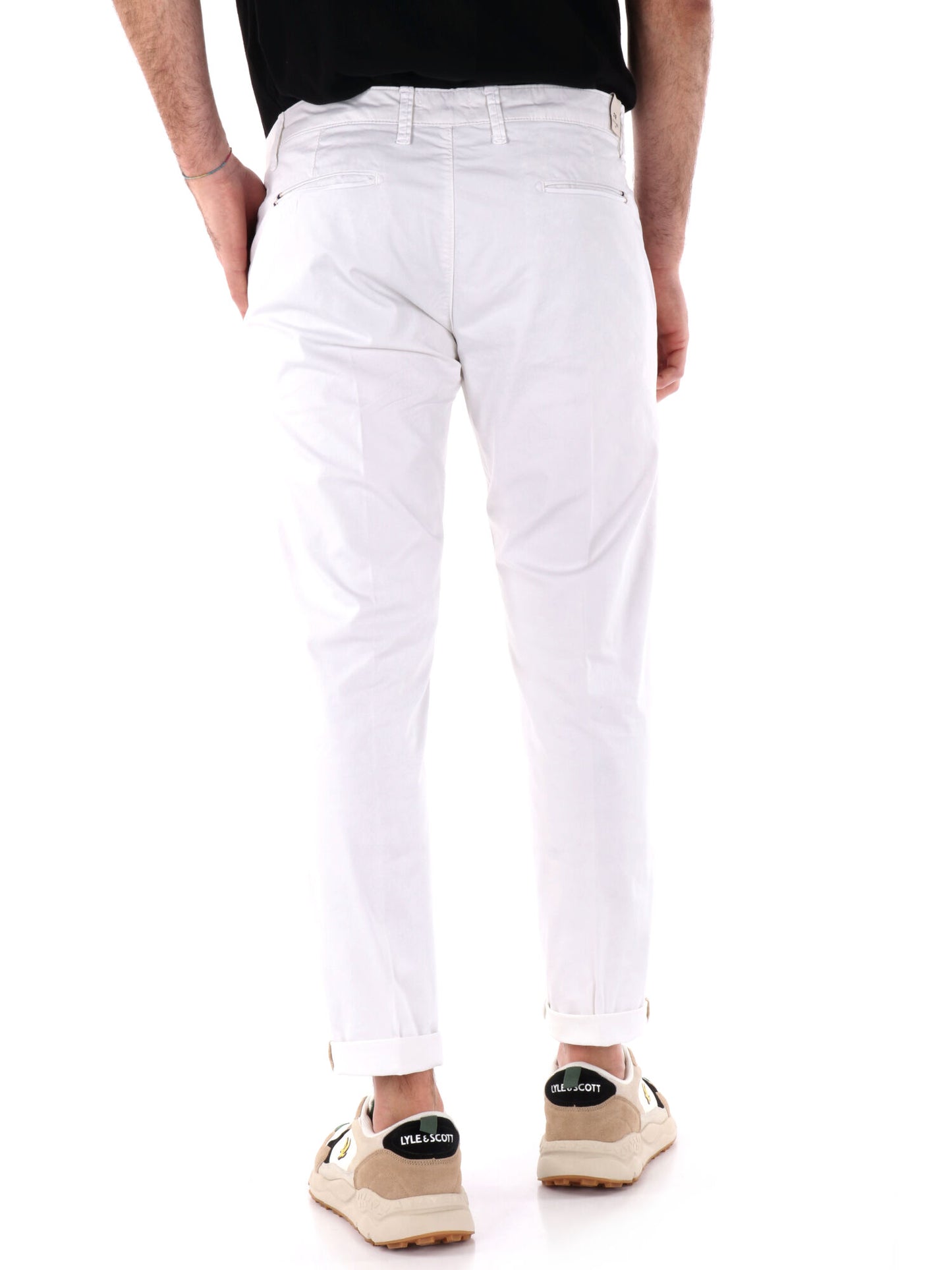 PANTALONE ZETA FB UOMO BIANCO