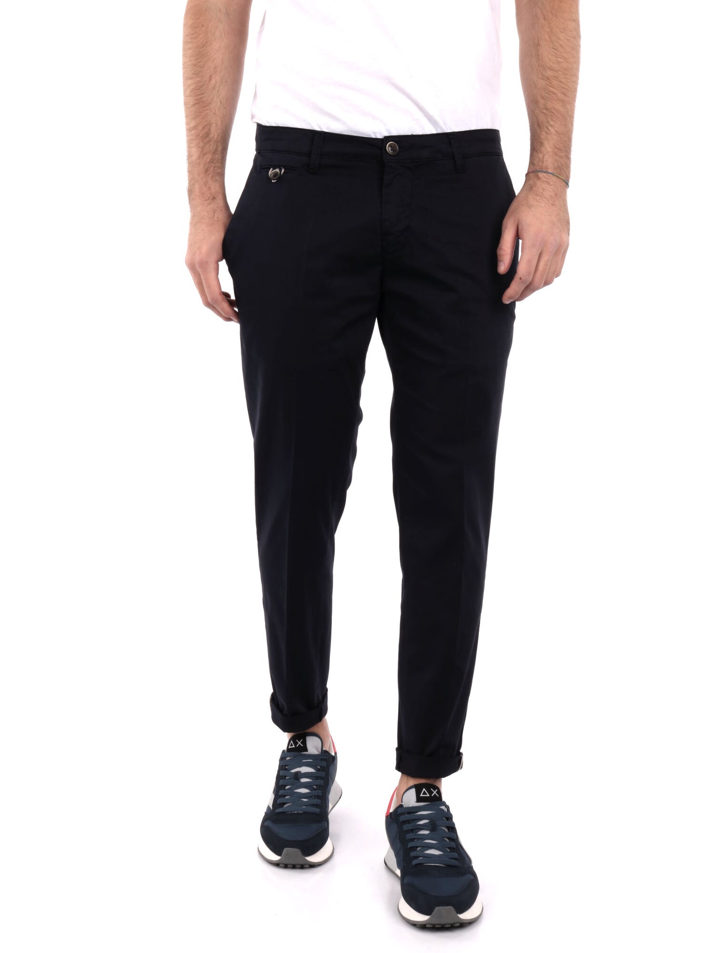 Pantalone Zeta in lycra blu da uomo dal design casual e funzionale