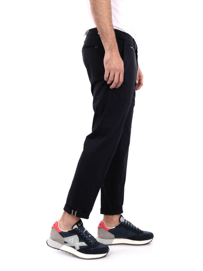 Pantalone Zeta in lycra blu da uomo dal design casual e funzionale