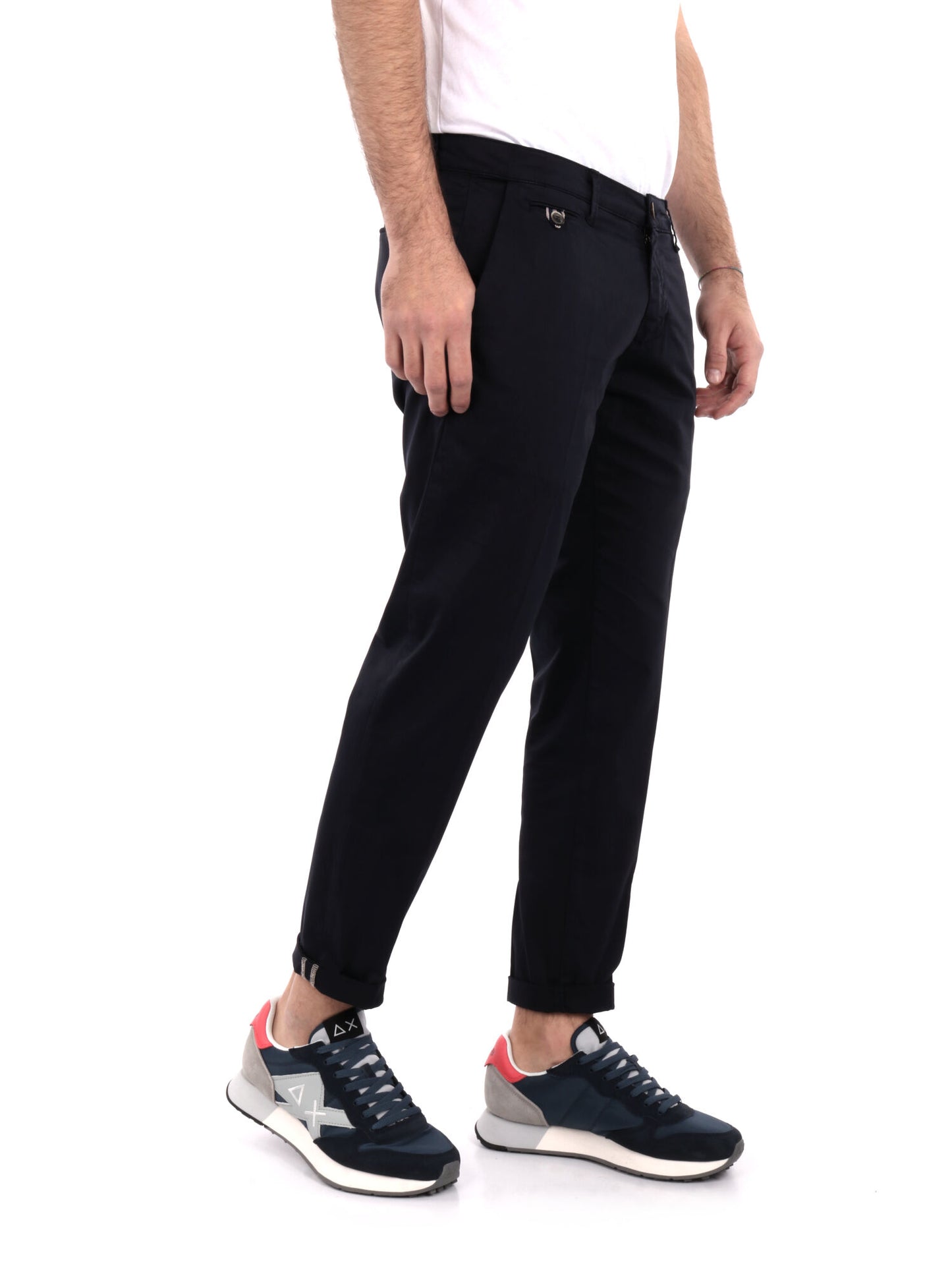 Pantalone Zeta in lycra blu da uomo dal design casual e funzionale