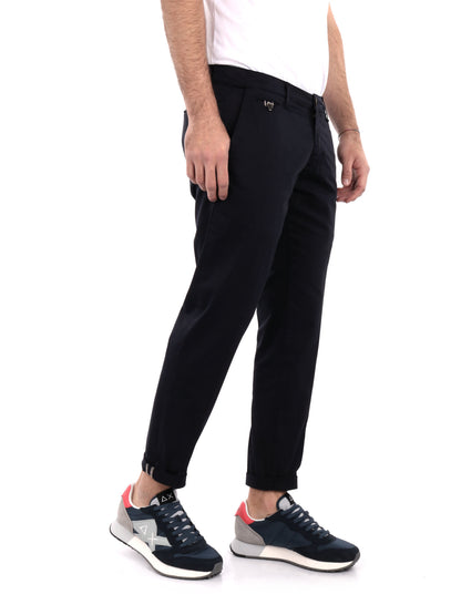 Pantalone Zeta in lycra blu da uomo dal design casual e funzionale
