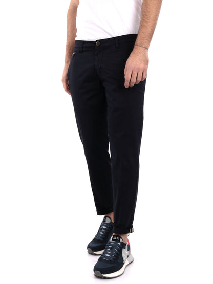 Pantalone Zeta in lycra blu da uomo dal design casual e funzionale