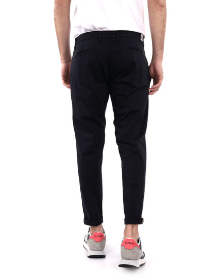 Pantalone Zeta in lycra blu da uomo dal design casual e funzionale