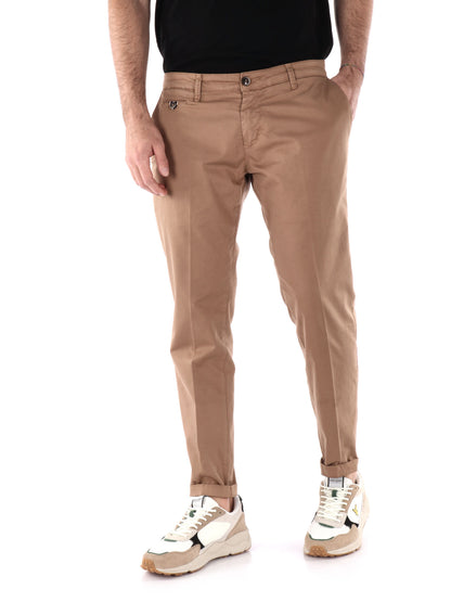 Pantaloni Zeta Camme in lycra beige da uomo casual