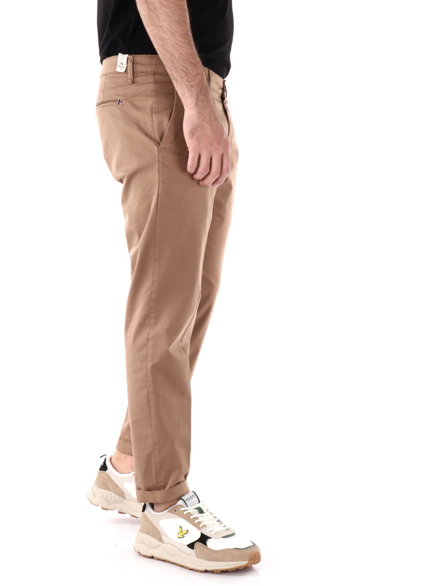 Pantaloni Zeta Camme in lycra beige da uomo casual