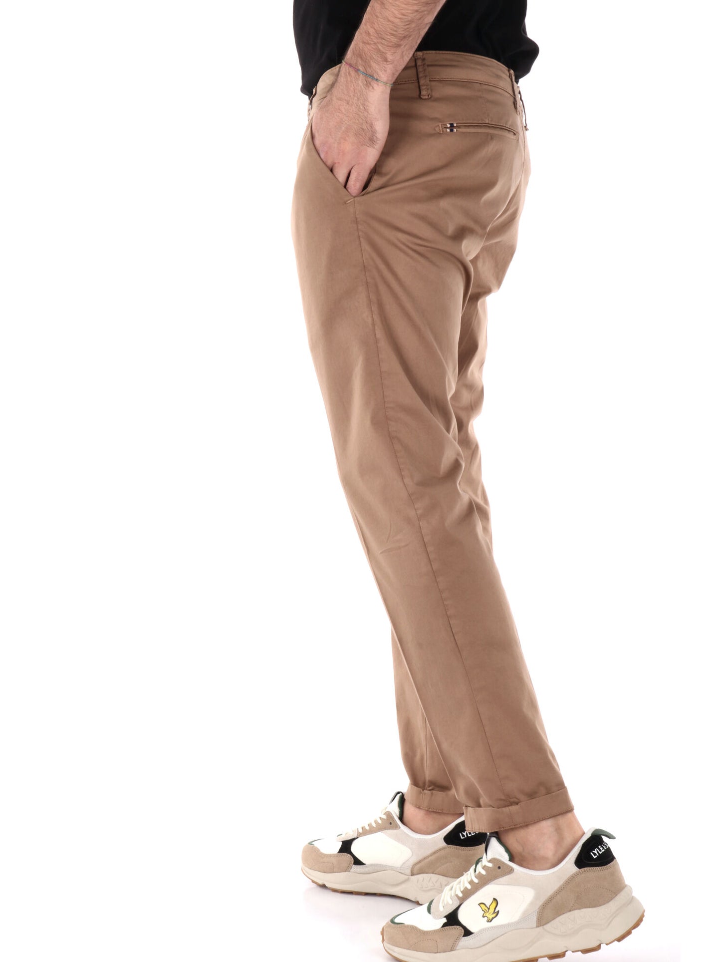 Pantaloni Zeta Camme in lycra beige da uomo casual