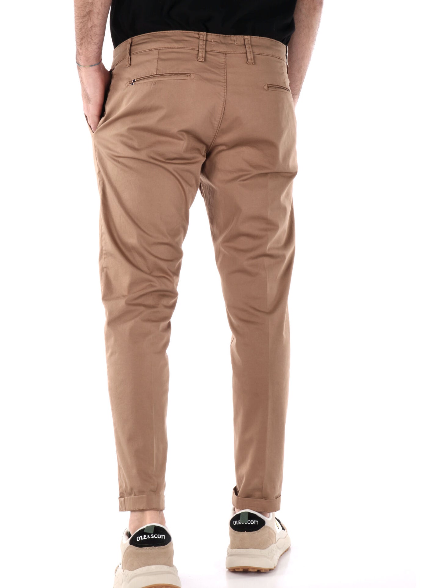 Pantaloni Zeta Camme in lycra beige da uomo casual