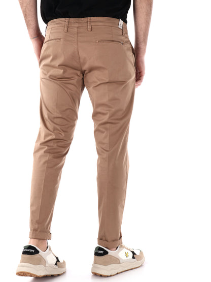Pantaloni Zeta Camme in lycra beige da uomo casual