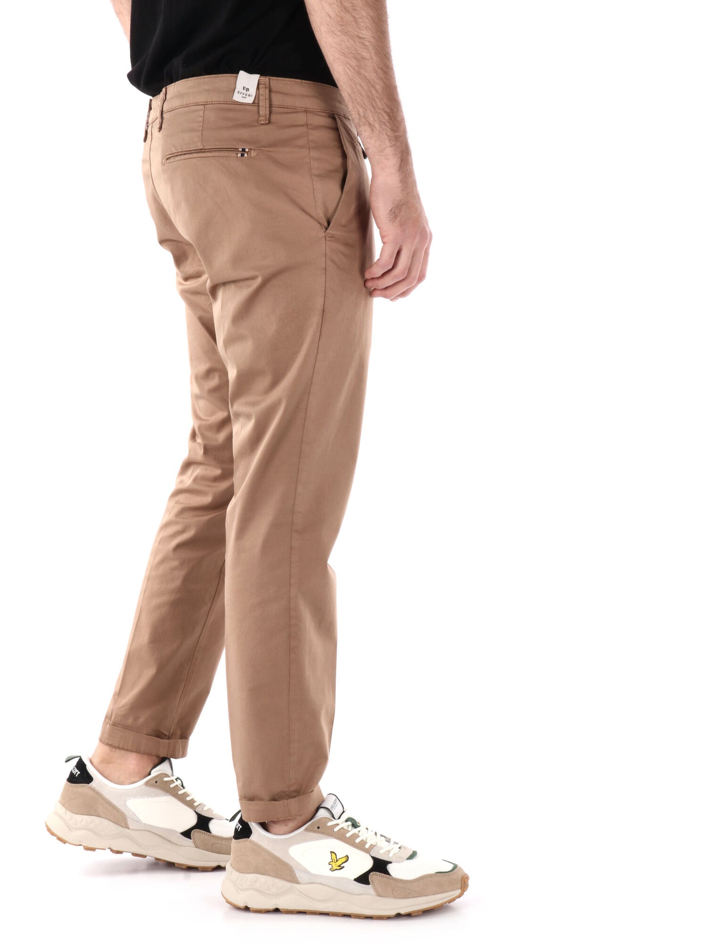 Pantaloni Zeta Camme in lycra beige da uomo casual