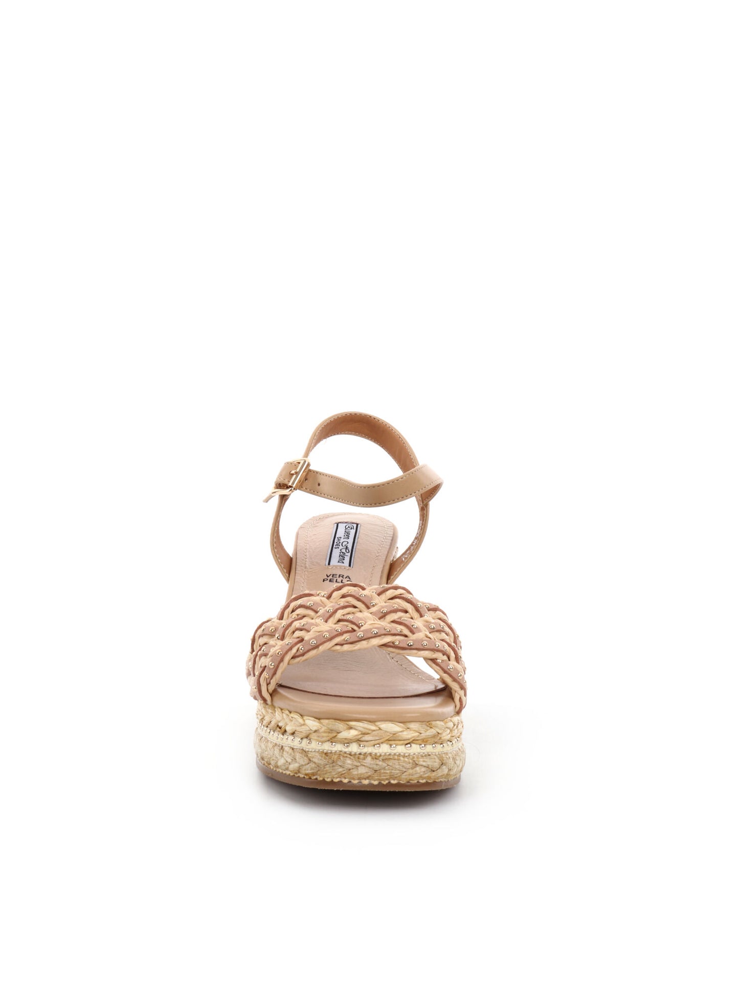 SANDALO CON ZEPPA QUEEN HELENA DONNA BEIGE