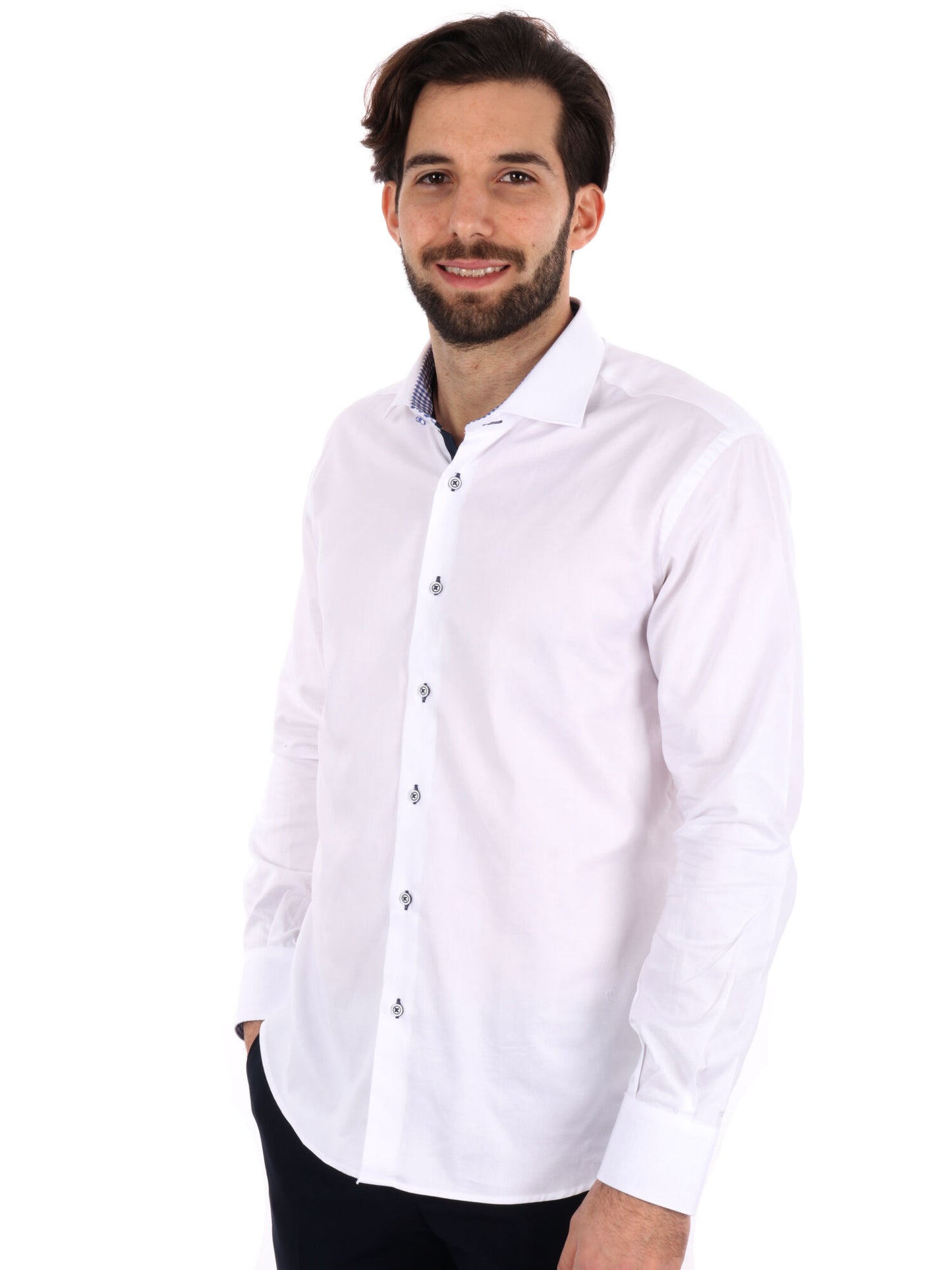 CAMICIA DOPPIO RITORTO FB UOMO BIANCO