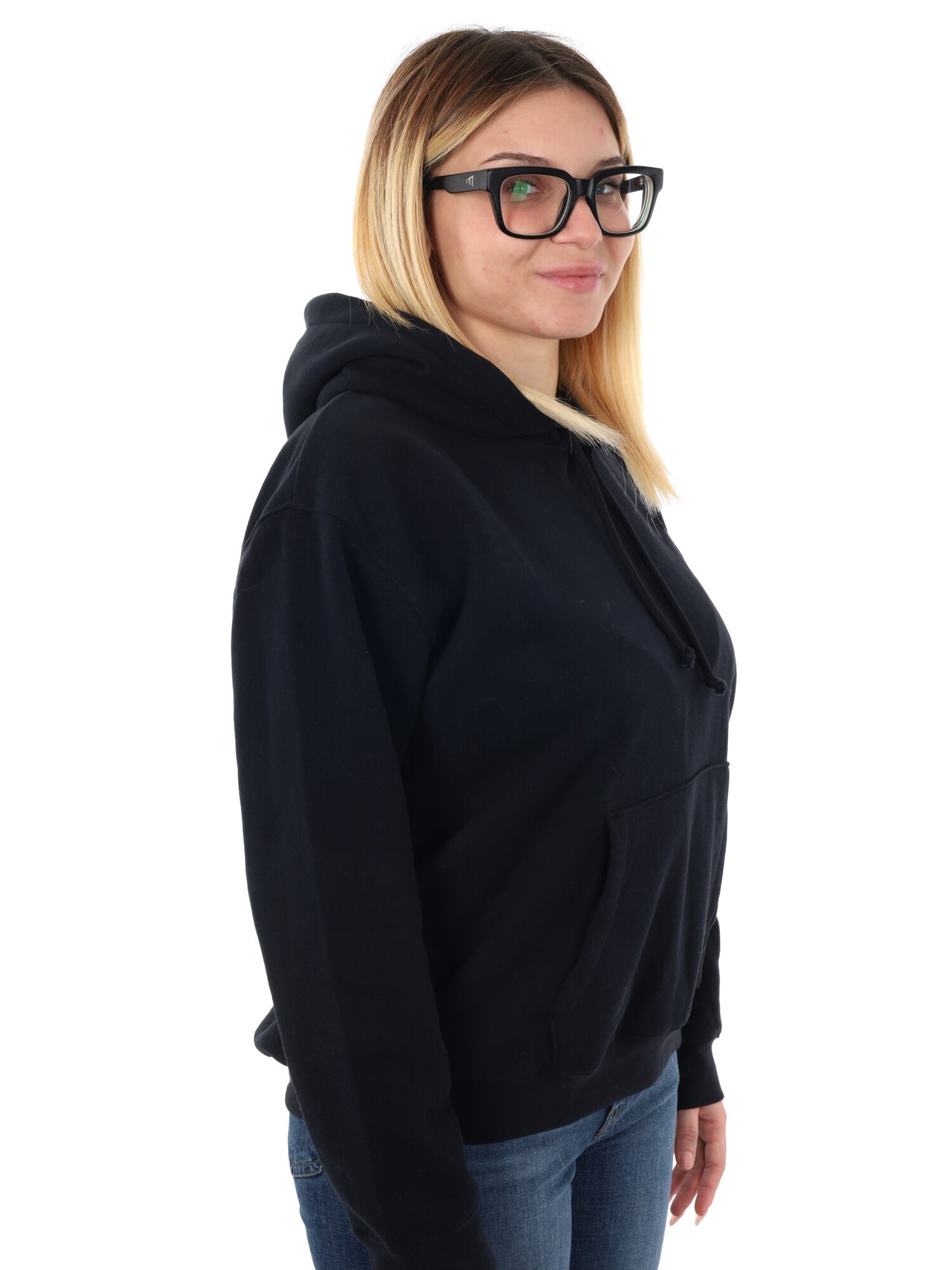 FELPA BASIC CON CAPPUCCIO LEVI'S DA DONNA NERO