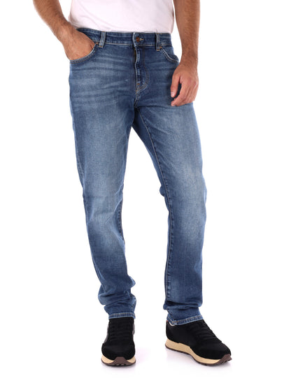 JEANS SLIM ALBERT SIMPLE RE GAS DA UOMO BLU DENIM