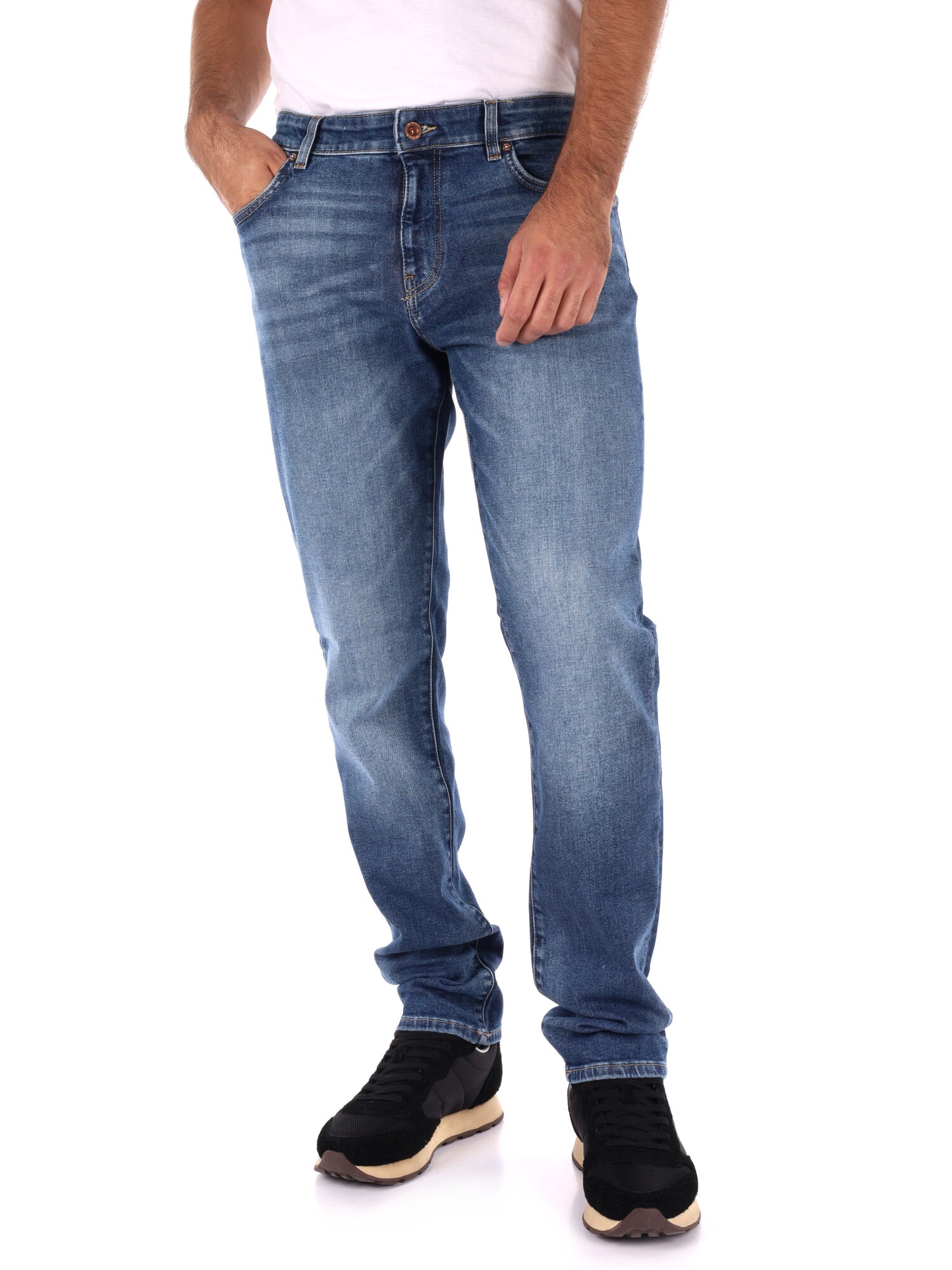 JEANS SLIM ALBERT SIMPLE RE GAS DA UOMO BLU DENIM