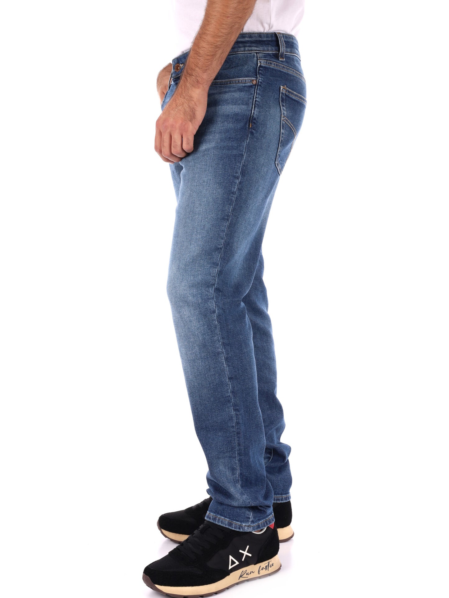 JEANS SLIM ALBERT SIMPLE RE GAS DA UOMO BLU DENIM