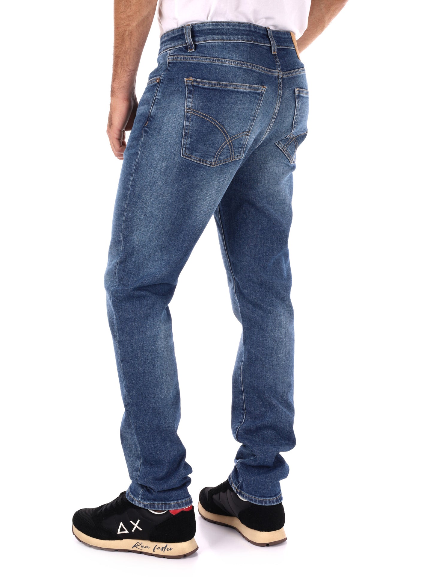 JEANS SLIM ALBERT SIMPLE RE GAS DA UOMO BLU DENIM