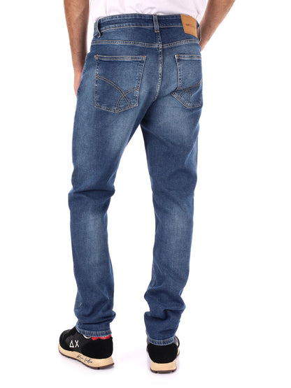 JEANS SLIM ALBERT SIMPLE RE GAS DA UOMO BLU DENIM