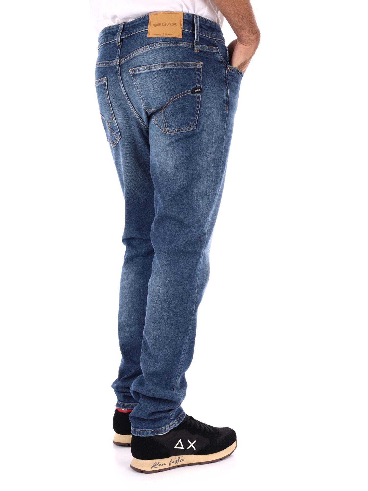 JEANS SLIM ALBERT SIMPLE RE GAS DA UOMO BLU DENIM