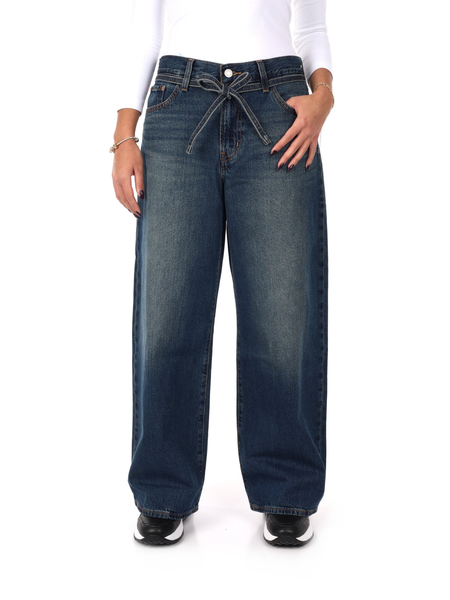 JEANS XL STRAIGHT LEVI'S DONNA DENIM SCURO