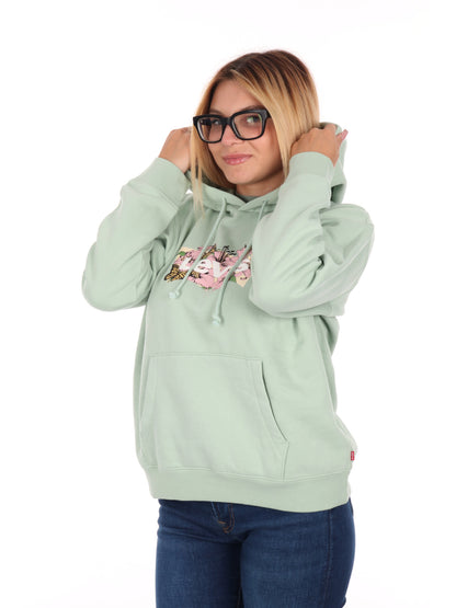 FELPA CON CAPPUCCIO LEVI'S DA DONNA SALVIA