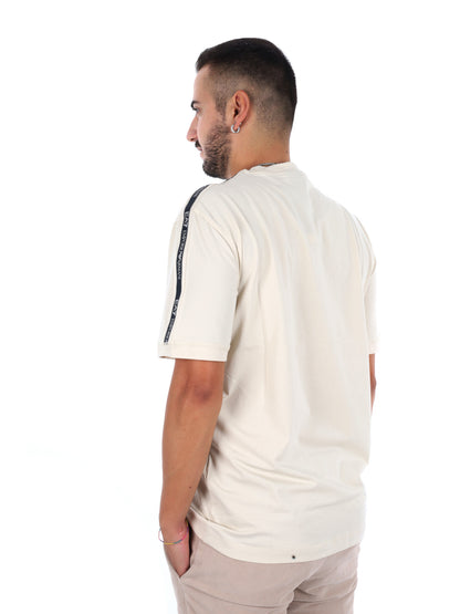 Ea7 Emporio Armani Train Logo Serie, t-shirt maniche corte da uomo bianca
