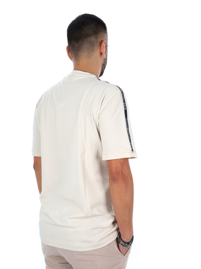 Ea7 Emporio Armani Train Logo Serie, t-shirt maniche corte da uomo bianca