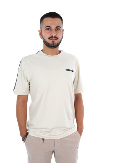 Ea7 Emporio Armani Train Logo Serie, t-shirt maniche corte da uomo bianca
