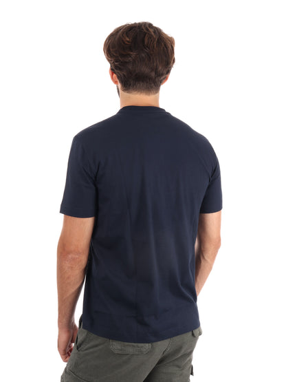 T-SHIRT GIROCOLLO TRAIN VISIBILITY EA7 EMPORIO ARMANI BLU BEIGE