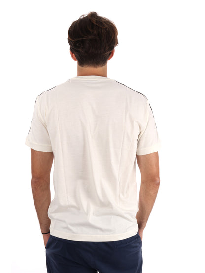 T-SHIRT MANICHE LOGATE EA7 EMPORIO ARMANI DA UOMO VANIGLIA