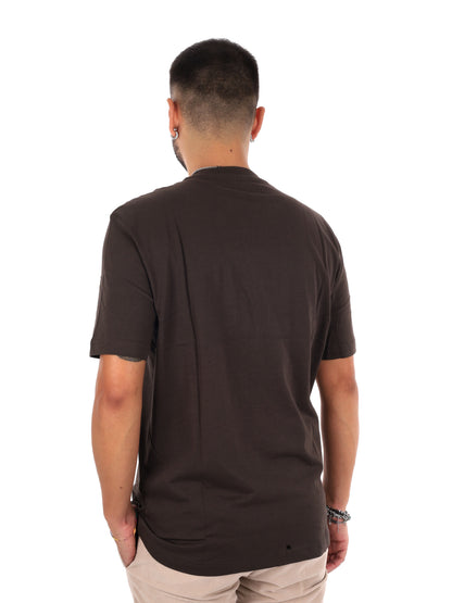 Ea7 Emporio Armani Train Visibility, t-shirt da uomo marrone