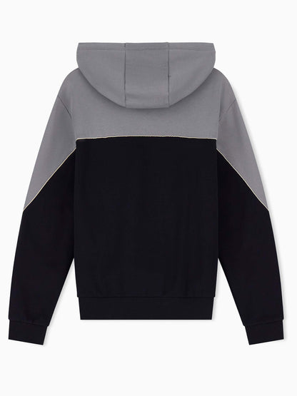 Ea7 Emporio Armani Train Colourbloc, felpa da uomo nera