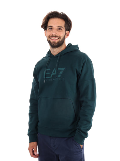 FELPA TRAIN VISIBILITY EMPORIO ARMANI 7 DA UOMO VERDE SCURO