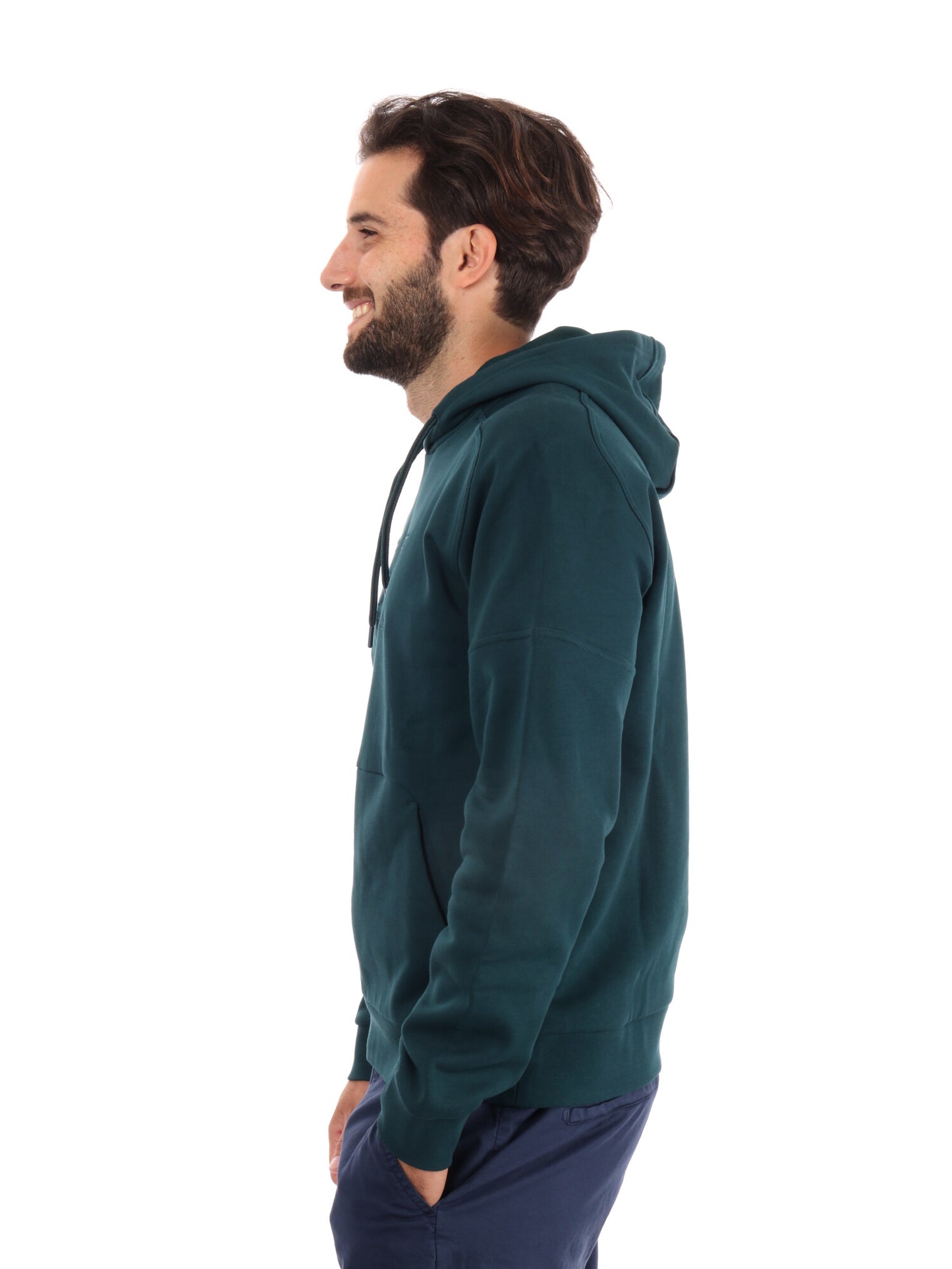 FELPA TRAIN VISIBILITY EA7 EMPORIO ARMANI DA UOMO VERDE SCURO