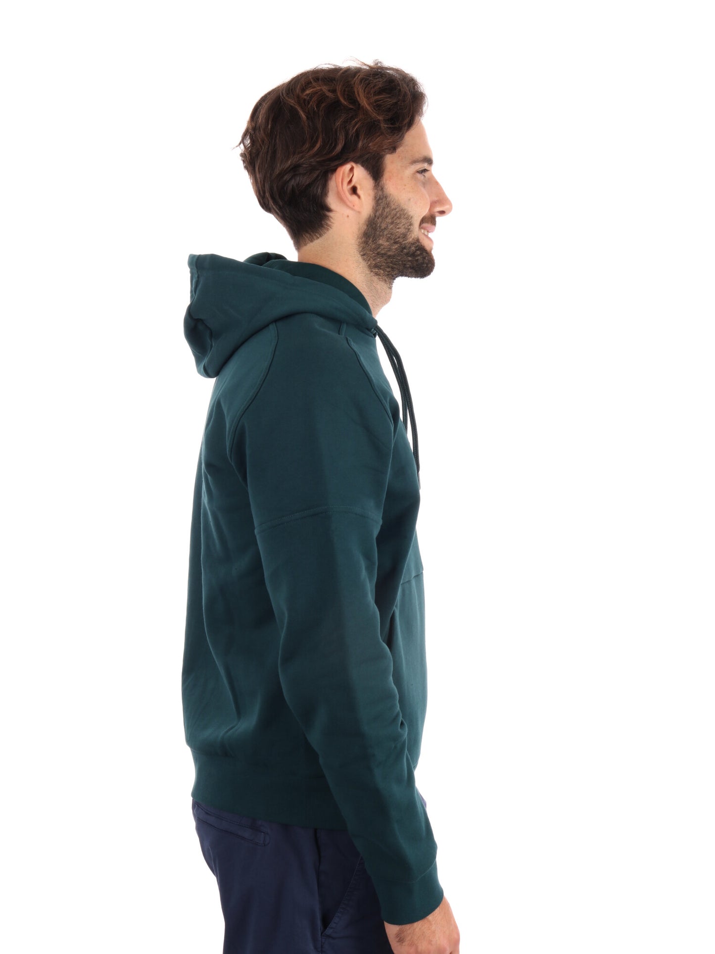 FELPA TRAIN VISIBILITY EA7 EMPORIO ARMANI DA UOMO VERDE SCURO