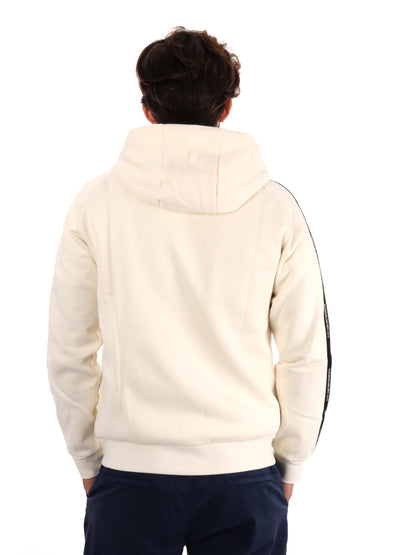 FELPA FULL ZIP TRAIN LOGO SERIES EA7 EMPORIO ARMANI DA UOMO  VANIGLIA