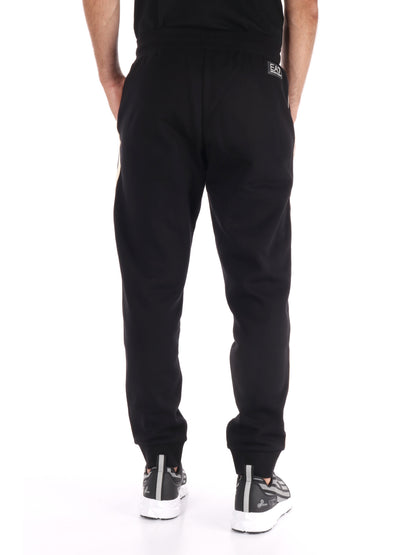 PANTALONE TRAIN LOGO SERIES EMPORIO ARMANI 7 DA UOMO NERO