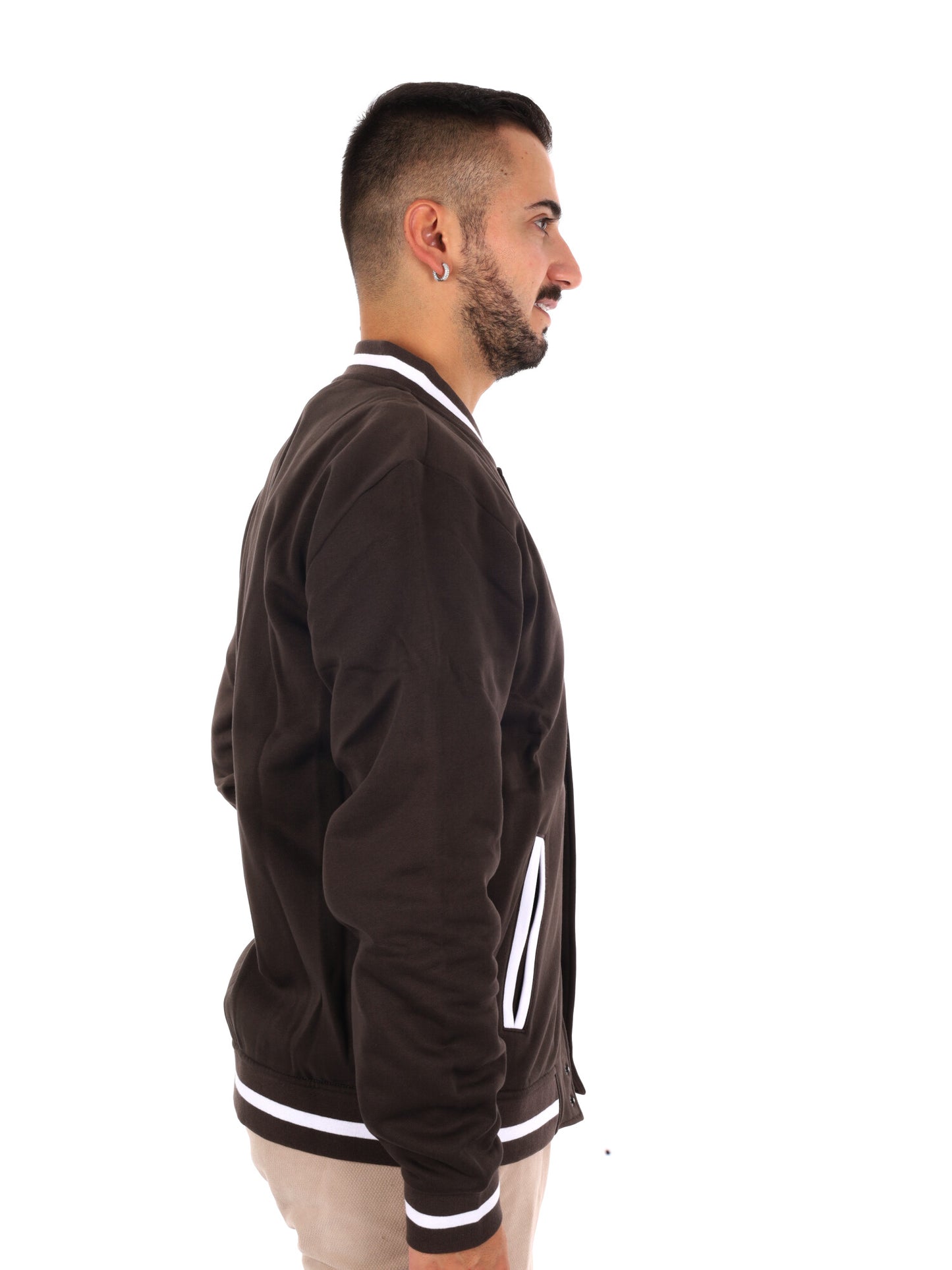 Ea7 Emporio Armani Train Core Fl, felpa da uomo marrone