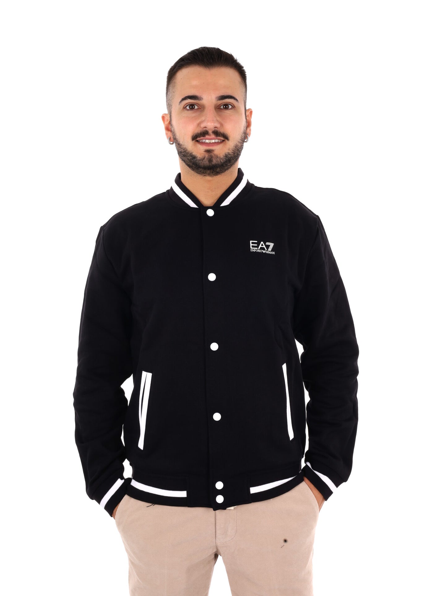 Ea7 Emporio Armani Train Core Fl, felpa da uomo nera