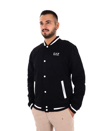 Ea7 Emporio Armani Train Core Fl, felpa da uomo nera