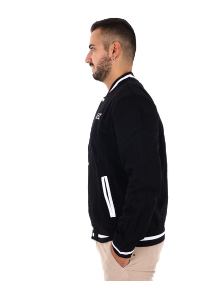 Ea7 Emporio Armani Train Core Fl, felpa da uomo nera