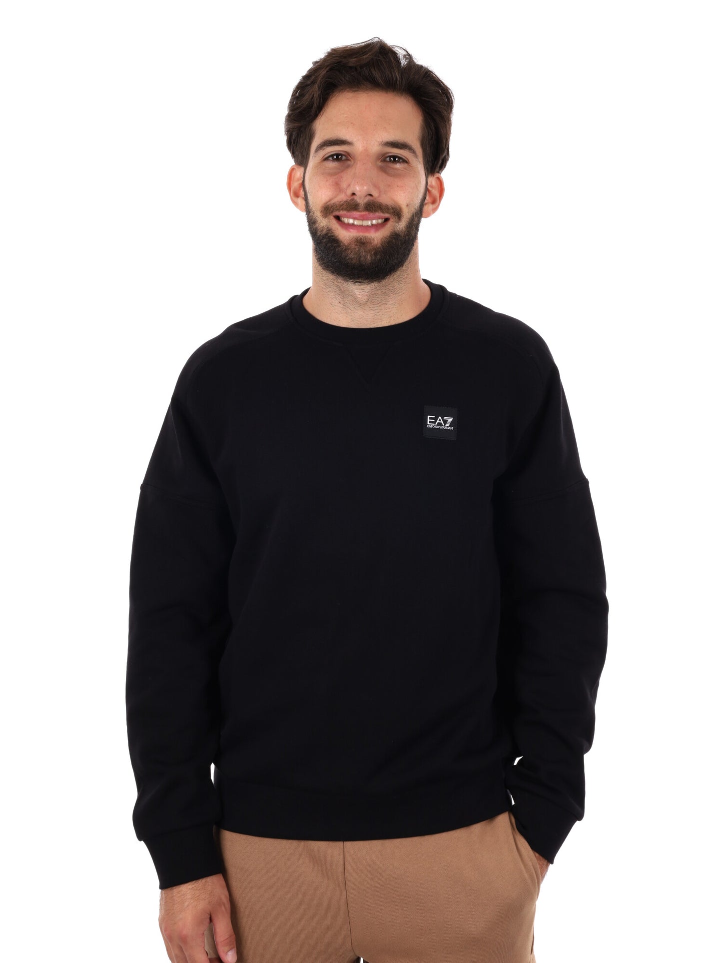 FELPA TRAIN VISIBILITY EA7 EMPORIO ARMANI DA UOMO NERO