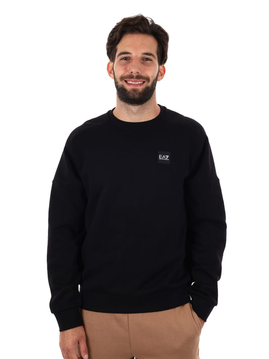FELPA TRAIN VISIBILITY EA7 EMPORIO ARMANI DA UOMO NERO