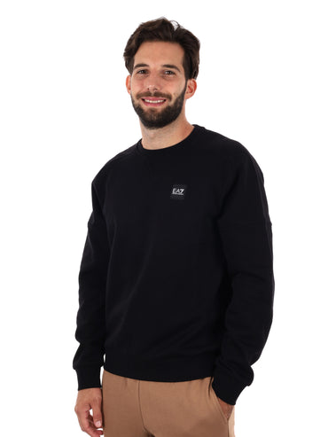 FELPA TRAIN VISIBILITY EA7 EMPORIO ARMANI DA UOMO NERO
