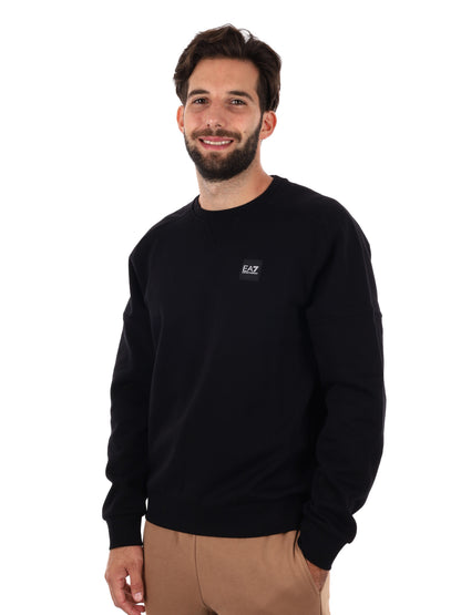 FELPA TRAIN VISIBILITY EA7 EMPORIO ARMANI DA UOMO NERO