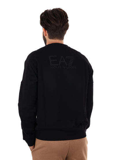 FELPA TRAIN VISIBILITY EA7 EMPORIO ARMANI DA UOMO NERO