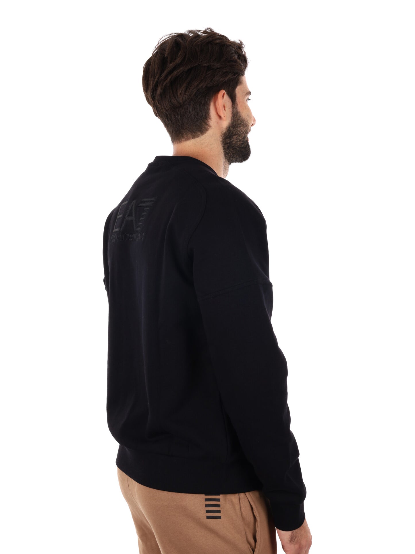 FELPA TRAIN VISIBILITY EA7 EMPORIO ARMANI DA UOMO NERO