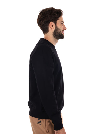 FELPA TRAIN VISIBILITY EA7 EMPORIO ARMANI DA UOMO NERO