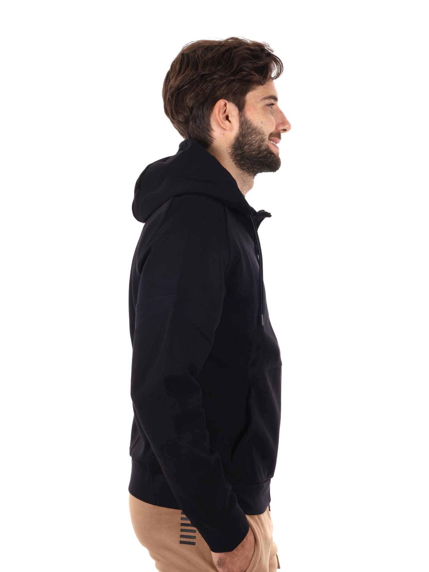 FELPA TRAIN VISIBILITY CON ZIP EA7 EMPORIO ARMANI DA UOMO NERO