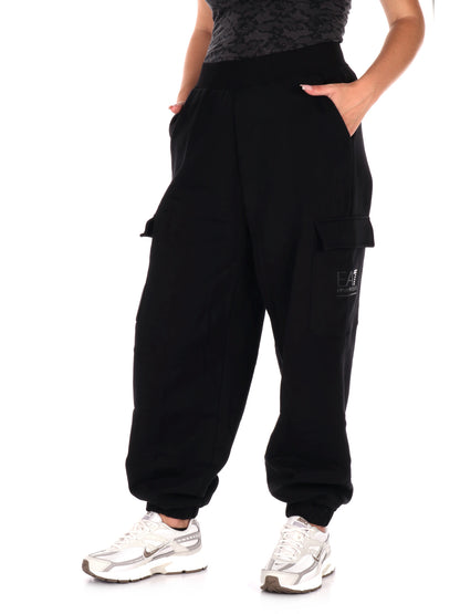 PANTALONE CARGO OVERSIZE EA7 EMPORIO ARMANI DA DONNA NERO